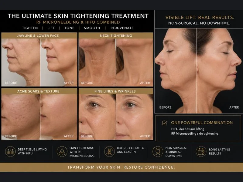 Results of combined treatment for the ultimate skin tightening treatment Lewisham