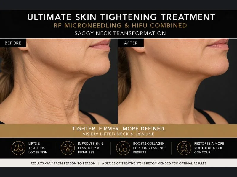 before and after Ultimate skin tightening treatment Lewisham